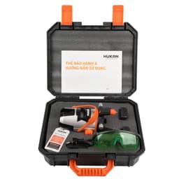 Máy cân bằng laser HUKAN G1-T87, Máy bắn cos 5 tia xanh siêu sáng, Kèm 2 pin, Điều chỉnh xoay 360 độ 8