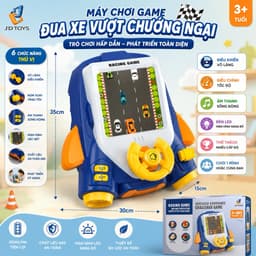 Đường Đua Xe Ô Tô Màn Hình Chuyển Động, Vô Lăng Điều Khiển Nhanh Tay Nhanh Mắt, Có Âm Thanh Vui Nhộn 1
