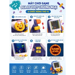 Đường Đua Xe Ô Tô Màn Hình Chuyển Động, Vô Lăng Điều Khiển Nhanh Tay Nhanh Mắt, Có Âm Thanh Vui Nhộn 4