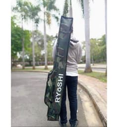 Bao Đựng Cần Câu Cá 2 Ngăn , Vải Dù Lính Ryoshi Dầy Dặn Chắc Chắn Bền Đẹp . Thích Hợp Cho Anh/Em Cần Thủ Fishing 2