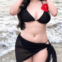 BIGSIZE BiKiNi  90kg Sét 3 Chi Tiết Bikini Đi Biển tặng quây Nữ Tính Quyến Rũ Full Màu 1
