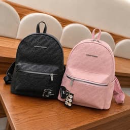 Balo Da Dập Chữ Luxury Fashion Size 40 Cao Cấp – Balo Đi Học Đi Chơi Đi Làm Nhiều Màu Đựng Vừa Laptop 14 Inch 2