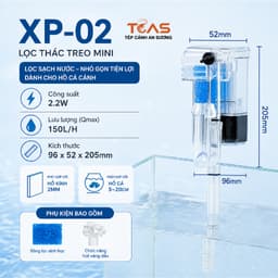 Lọc Thác Treo Bể Cá XP-02, 03, 05, 06, 06L, 09, 11, 13 JENECA - Máy Lọc Hồ Cá Mini Êm Ái, Tăng Oxy, Nước Trong 2