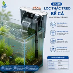 Lọc Thác Treo Bể Cá XP-02, 03, 05, 06, 06L, 09, 11, 13 JENECA - Máy Lọc Hồ Cá Mini Êm Ái, Tăng Oxy, Nước Trong 1