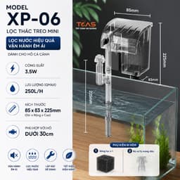 Lọc Thác Treo Bể Cá XP-02, 03, 05, 06, 06L, 09, 11, 13 JENECA - Máy Lọc Hồ Cá Mini Êm Ái, Tăng Oxy, Nước Trong 3