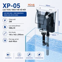 Lọc Thác Treo Bể Cá XP-02, 03, 05, 06, 06L, 09, 11, 13 JENECA - Máy Lọc Hồ Cá Mini Êm Ái, Tăng Oxy, Nước Trong 5