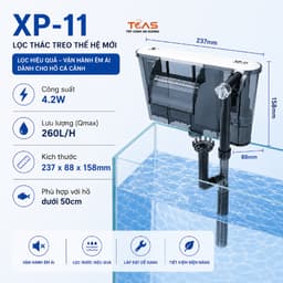 Lọc Thác Treo Bể Cá XP-02, 03, 05, 06, 06L, 09, 11, 13 JENECA - Máy Lọc Hồ Cá Mini Êm Ái, Tăng Oxy, Nước Trong 6