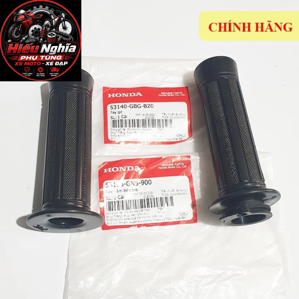 Bao Tay Nắm Bên Trái / Phải Xe Dream Việt, Dream Thái - Hàng Chính Hãng Honda Cao Su Đen Zin