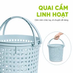Sọt Mây Thái Trung Hokori 5125 Có Quai Cầm Nhựa PP Cao Cấp Đựng Đồ Đa Năng Tiện Lợi GD202 3