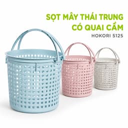 Sọt Mây Thái Trung Hokori 5125 Có Quai Cầm Nhựa PP Cao Cấp Đựng Đồ Đa Năng Tiện Lợi GD202 2