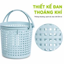 Sọt Mây Thái Trung Hokori 5125 Có Quai Cầm Nhựa PP Cao Cấp Đựng Đồ Đa Năng Tiện Lợi GD202 4