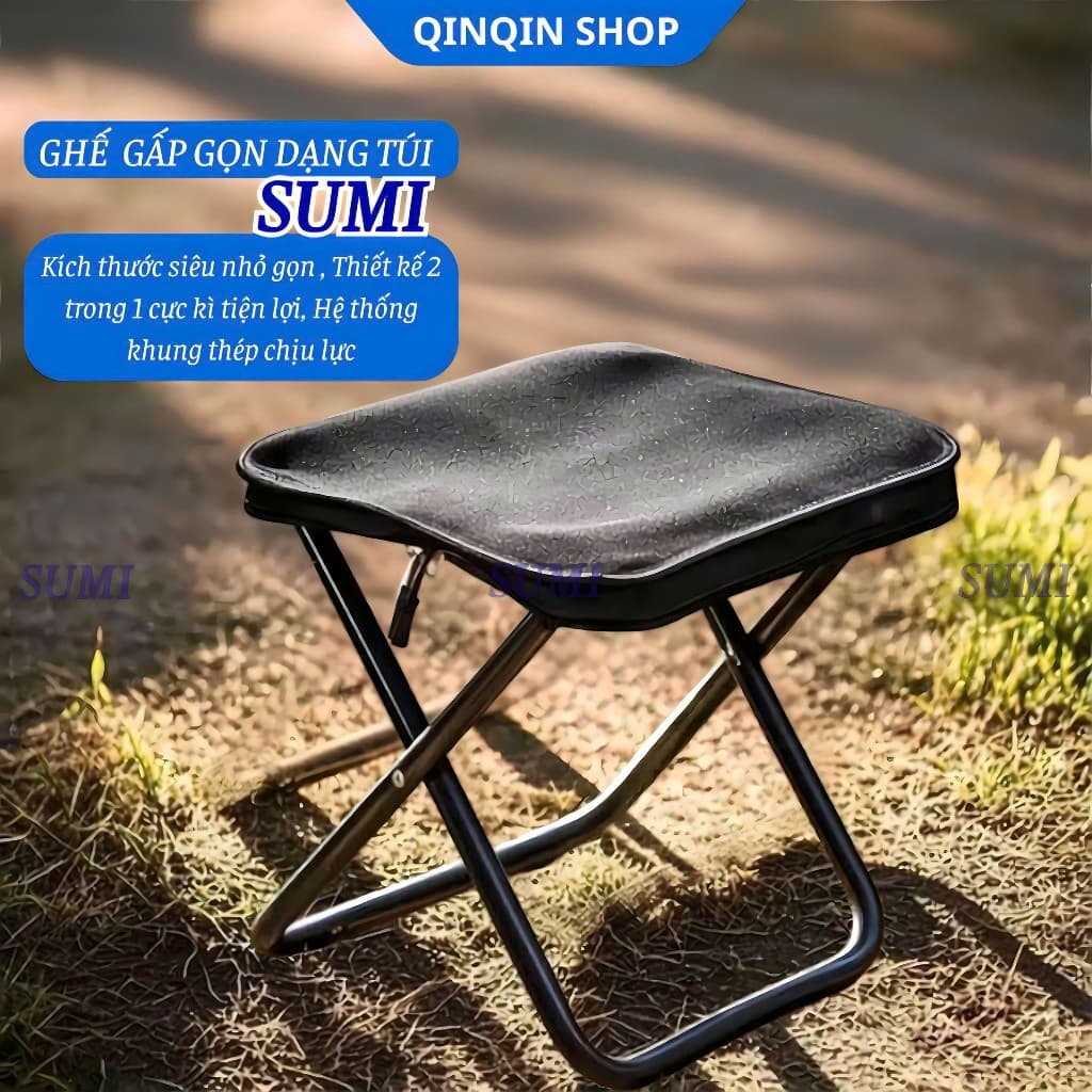 Ghế gấp gon dạng túi SUMI,Ghế gấp gọn đa năng