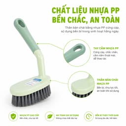 Bàn Chải Chà Rửa Cán Dài Việt Nhật 5864 Nhựa PP Cao Cấp Tay Cầm Chắc Chắn Dễ Sử Dụng GD204 6
