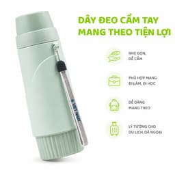 Bình Giữ Nhiệt 450ML Việt Nhật Inox 304 Nắp Làm Cốc Uống Dây Đeo Tiện Lợi Mang Theo GD207 5
