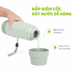 Bình Giữ Nhiệt 450ML Việt Nhật Inox 304 Nắp Làm Cốc Uống Dây Đeo Tiện Lợi Mang Theo GD207 4