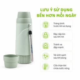Bình Giữ Nhiệt 450ML Việt Nhật Inox 304 Nắp Làm Cốc Uống Dây Đeo Tiện Lợi Mang Theo GD207 9
