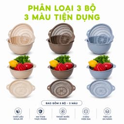 Bộ Rổ Chậu Rửa Rau Hokori 2375 Thiết Kế 2 Trong 1 Đa Năng Nhựa PP Bền Đẹp Dễ Vệ Sinh GD222 9