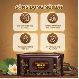 Thùng 10 Gói Khăn Ướt Lau Ban Thờ Phúc An,Khăn Ướt Bao Sái Hương Vị Trầm Tự Nhiên 2