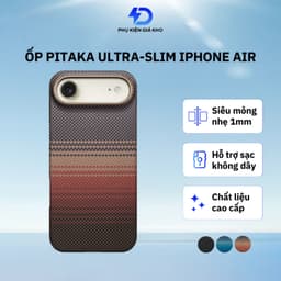 Ốp lưng iPhone Air Pitaka Ultra-Slim siêu mỏng nhẹ hỗ trợ sạc magnetic không dây 2