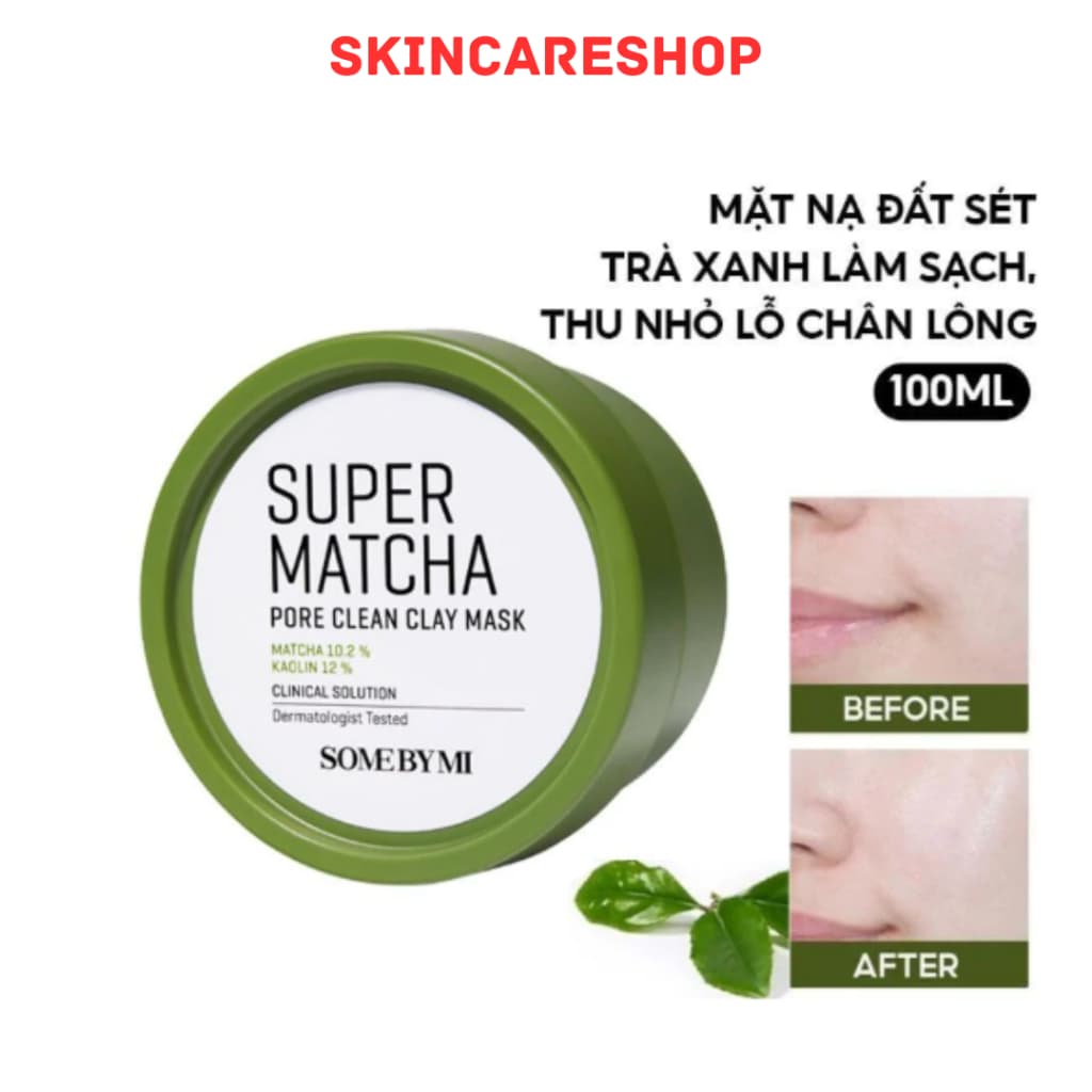 Mặt Nạ Đất Sét Some By Mi Super Matcha Pore Clean Clay Mask 100g