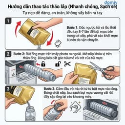Mực Photo Túi Vàng Ricoh Cho MP4000 MP5000 MP2554 MP3054 MP5054 MP6054 In Đậm Sạch Nền Ít Hao MIVDO 6