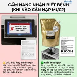 Mực Photo Túi Vàng Ricoh Cho MP4000 MP5000 MP2554 MP3054 MP5054 MP6054 In Đậm Sạch Nền Ít Hao MIVDO 5