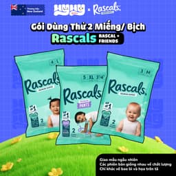 [GÓI TRẢI NGHIỆM] Bịch 2 Miếng Tã Bỉm Cao Cấp New Zealand Rascal Friends & Rascals Cocomelon Cho Bé - hyhybaby 1