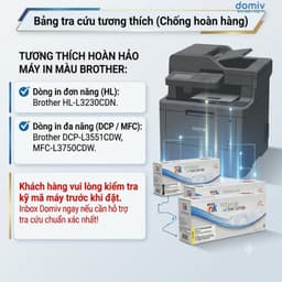 Hộp Mực Brother TN263BK Cho HL3230CDN DCP3551CDW MFC3750CDW Bản In Sắc Nét MIVDO 4