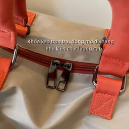 Túi du lịch cao cấp 2 tầng đa năng, túi xách cỡ lớn chống thấm nhẹ có cài vali tiện lợi, có ngăn mở rộng 7