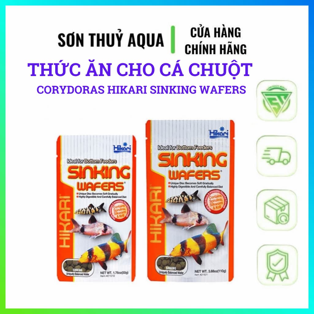 Hikari Sinking Wafers Thức Ăn Cá Tầng Đáy Cá Chuột Cá Heo Cá Tỳ Bà Cám Chìm Tăng Màu Tăng Trưởng