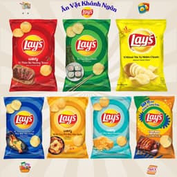 Combo Snack Khoai Tây Lays Đủ Vị Gói Nhỏ Và Gói Lớn - HÀNG CHÍNH HÃNG 1