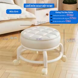 Ghế đôn xoay bệt SUMI , ghế đôn đa năng tiện lợi 4