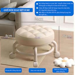 Ghế đôn xoay bệt SUMI , ghế đôn đa năng tiện lợi 7