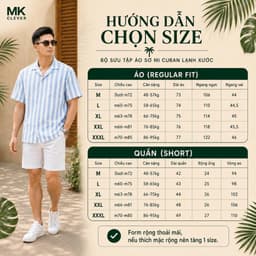 Bộ sưu tập Bộ Sơ Mi Kẻ và Quần short đũi Line MK CLEVER chất vải thoáng mát, thấm hút tốt, thoải mái form rộng hằng ngày 2