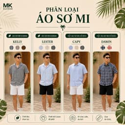 Bộ sưu tập Bộ Sơ Mi Kẻ và Quần short đũi Line MK CLEVER chất vải thoáng mát, thấm hút tốt, thoải mái form rộng hằng ngày 4