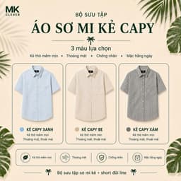 Bộ sưu tập Bộ Sơ Mi Kẻ và Quần short đũi Line MK CLEVER chất vải thoáng mát, thấm hút tốt, thoải mái form rộng hằng ngày 7
