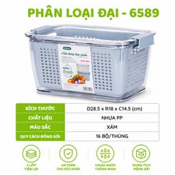 Hộp Bảo Quản Thực Phẩm Hai Lớp Nhựa PP Cao Cấp Có Nắp Kín Chống Bụi Giữ Thực Phẩm Luôn Tươi Sạch GD241 9