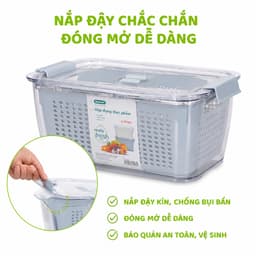 Hộp Bảo Quản Thực Phẩm Hai Lớp Nhựa PP Cao Cấp Có Nắp Kín Chống Bụi Giữ Thực Phẩm Luôn Tươi Sạch GD241 4