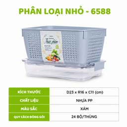 Hộp Bảo Quản Thực Phẩm Hai Lớp Nhựa PP Cao Cấp Có Nắp Kín Chống Bụi Giữ Thực Phẩm Luôn Tươi Sạch GD241 8