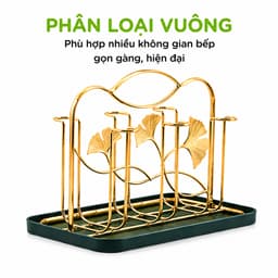 Giá Úp Ly Inox 304 Chống Gỉ 6 Ngăn Mạ Vàng Cao Cấp Kèm Khay Hứng Nước Tiện Lợi Dễ Vệ Sinh Bền Đẹp GD245 8