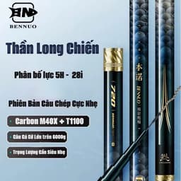 Cần câu đài BENUO THẦN LONG CHIẾN 5H -  carbon M40X+T1100 săn hàng cá lớn. 1