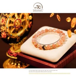 Ngọc Đan Tâm - Vòng Tay Mặt Trời 8mm 2A Phối Charm Dzi 5