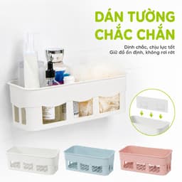 Kệ Đựng Đồ Phòng Tắm Dán Tường Nhựa PP Cao Cấp Không Cần Khoan Tường Chống Thấm Nước GD250 3