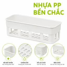 Kệ Đựng Đồ Phòng Tắm Dán Tường Nhựa PP Cao Cấp Không Cần Khoan Tường Chống Thấm Nước GD250 7