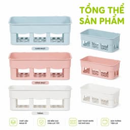 Kệ Đựng Đồ Phòng Tắm Dán Tường Nhựa PP Cao Cấp Không Cần Khoan Tường Chống Thấm Nước GD250 2
