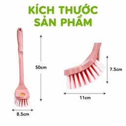 Bàn Chải Cọ Toilet Cán Dài Chất Liệu Nhựa PP Bền Chắc Lông Chải Đàn Hồi Tốt Vệ Sinh Nhanh Chóng GD321 6
