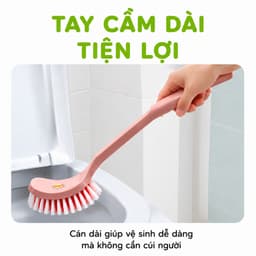 Bàn Chải Cọ Toilet Cán Dài Chất Liệu Nhựa PP Bền Chắc Lông Chải Đàn Hồi Tốt Vệ Sinh Nhanh Chóng GD321 5