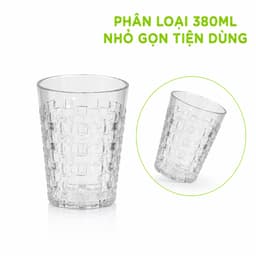 Ly Nhựa Trong Suốt Cao Cấp Vân Mây Đan Hiện Đại Dung Tích 380ML 455ML GD331 8