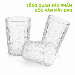 Ly Nhựa Trong Suốt Cao Cấp Vân Mây Đan Hiện Đại Dung Tích 380ML 455ML GD331 2