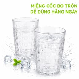 Ly Nhựa Trong Suốt Cao Cấp Vân Mây Đan Hiện Đại Dung Tích 380ML 455ML GD331 5